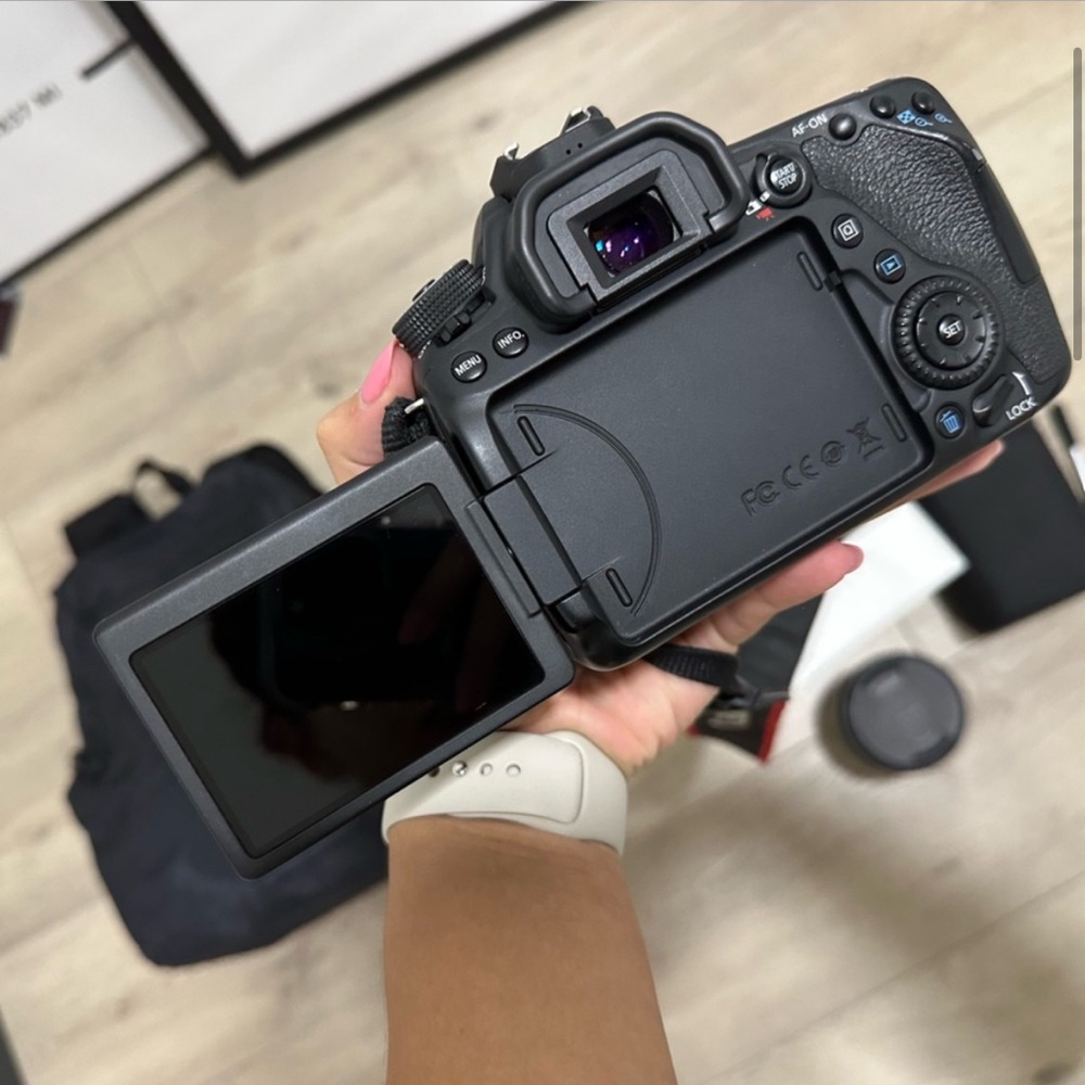 Black Digital Camera with Articulating Screen